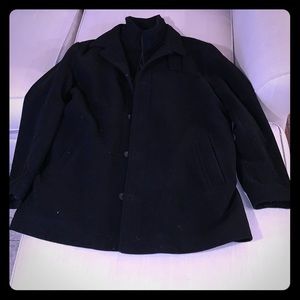 DESIGNER - Calvin Klein - Black Pea Coat